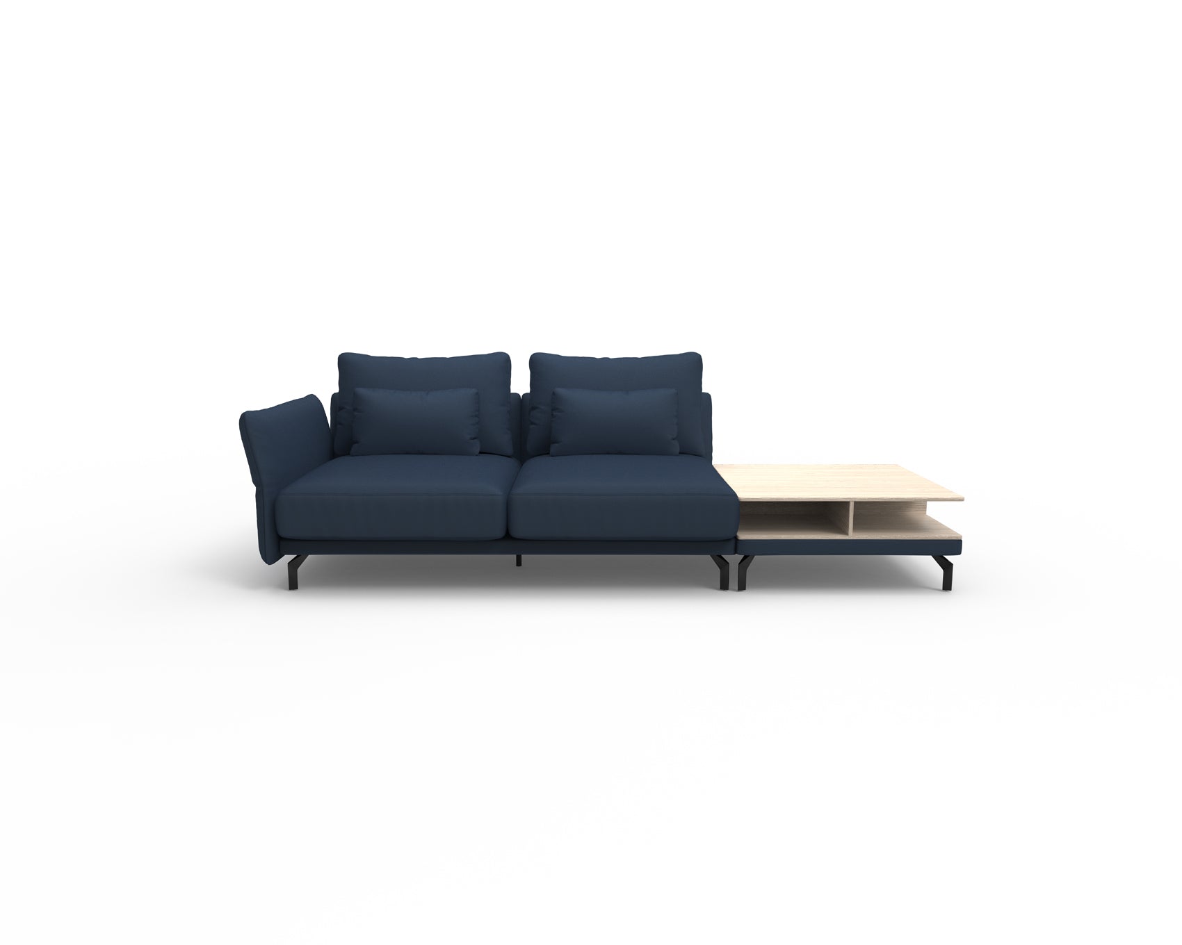 Seagull 2 Seater Sofa with Shelf Table (Right)